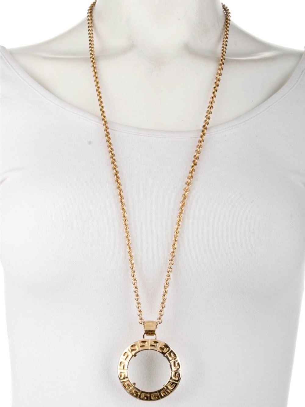 RARE Vintage Givenchy Magnifying Glass Pendant Necklace
